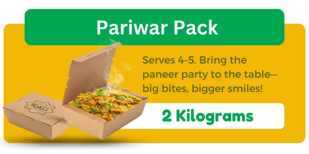 2 kg Paneer Kabsa biryani that is pure vegetarian