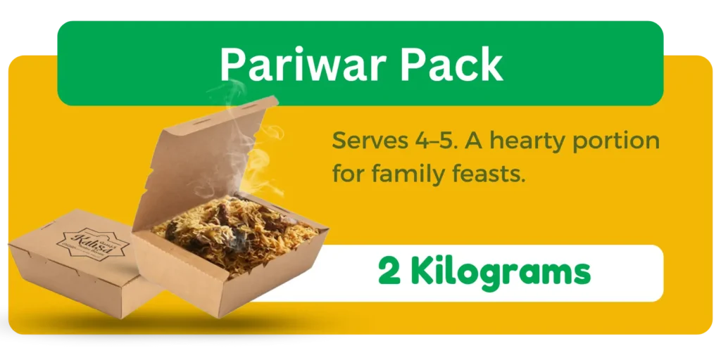 2 kg Mutton Kabsa biryani in yellow background